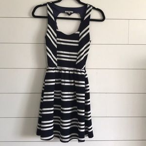 🖤Navy & White Striped Dress
